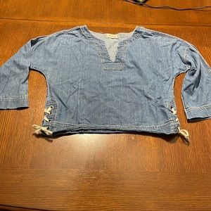 Madewell Denim Chambray Top - Sz Small